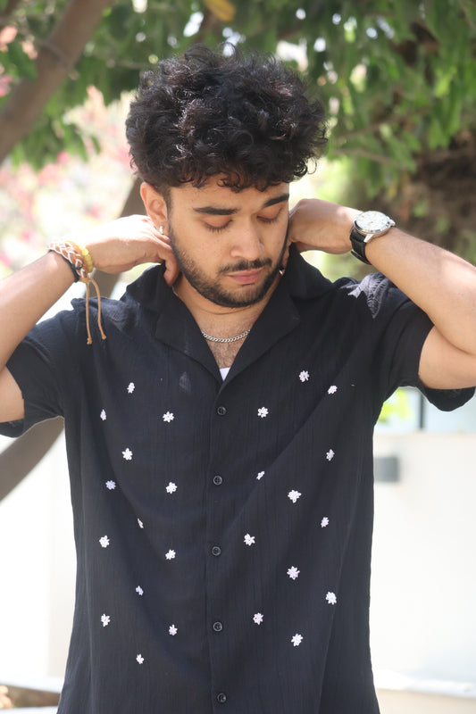 Black Whisper Floral Shirt