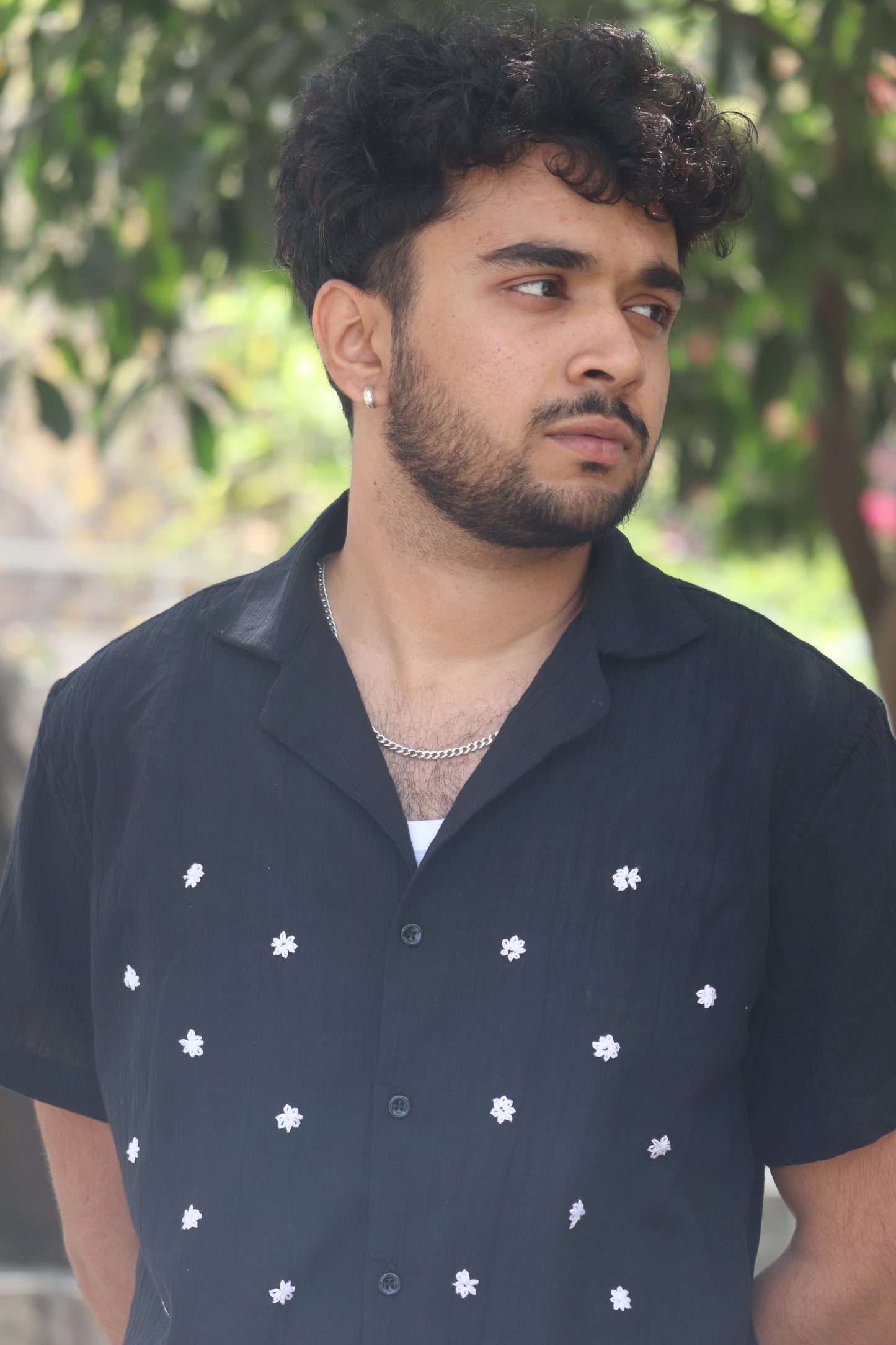 Black Whisper Floral Shirt